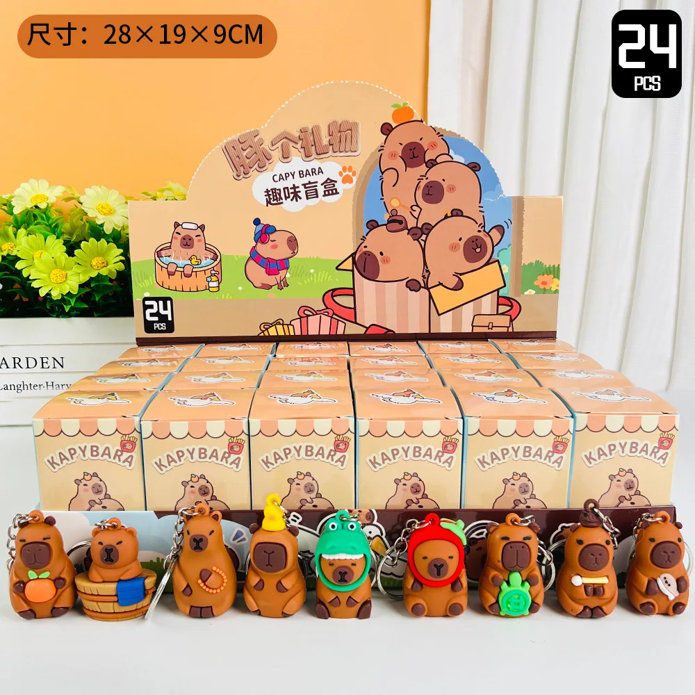 Cartoon Labubu Mysterious Box Anime Blind Box Figure Cute Dolls Keychain Blindbox Kids Charm Labubu Blind Box Toys Set