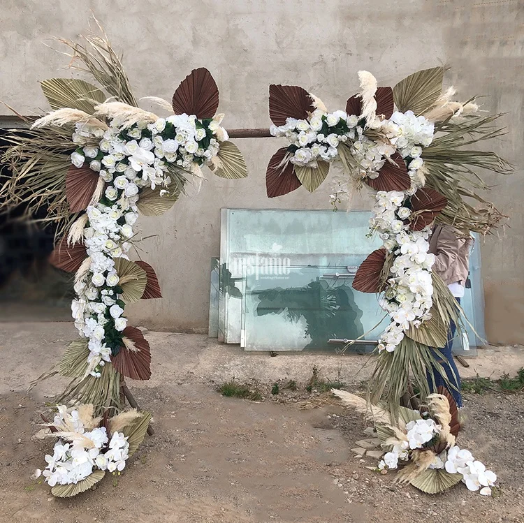 Dried Flowers Arches Garlands Palm Tree Backdrop Stand Flower For Arch In Wedding Supplies
