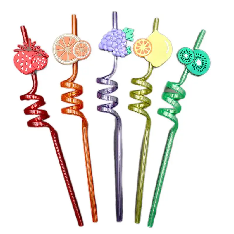 Hot Sale Cute Bar Accessories PVC Drinking Straw Fun Art Shape Straw Party Accessories Diy