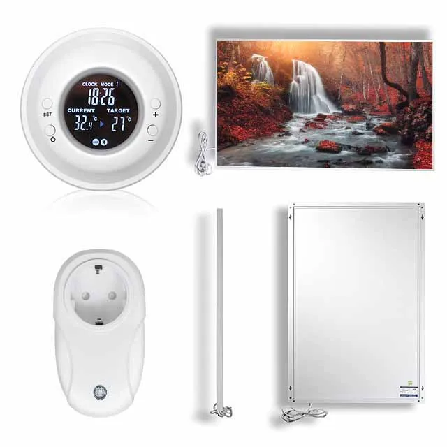 INFRARED heating wifi control/remote control CE approved carbon crystal wall mounted infrared panel heater