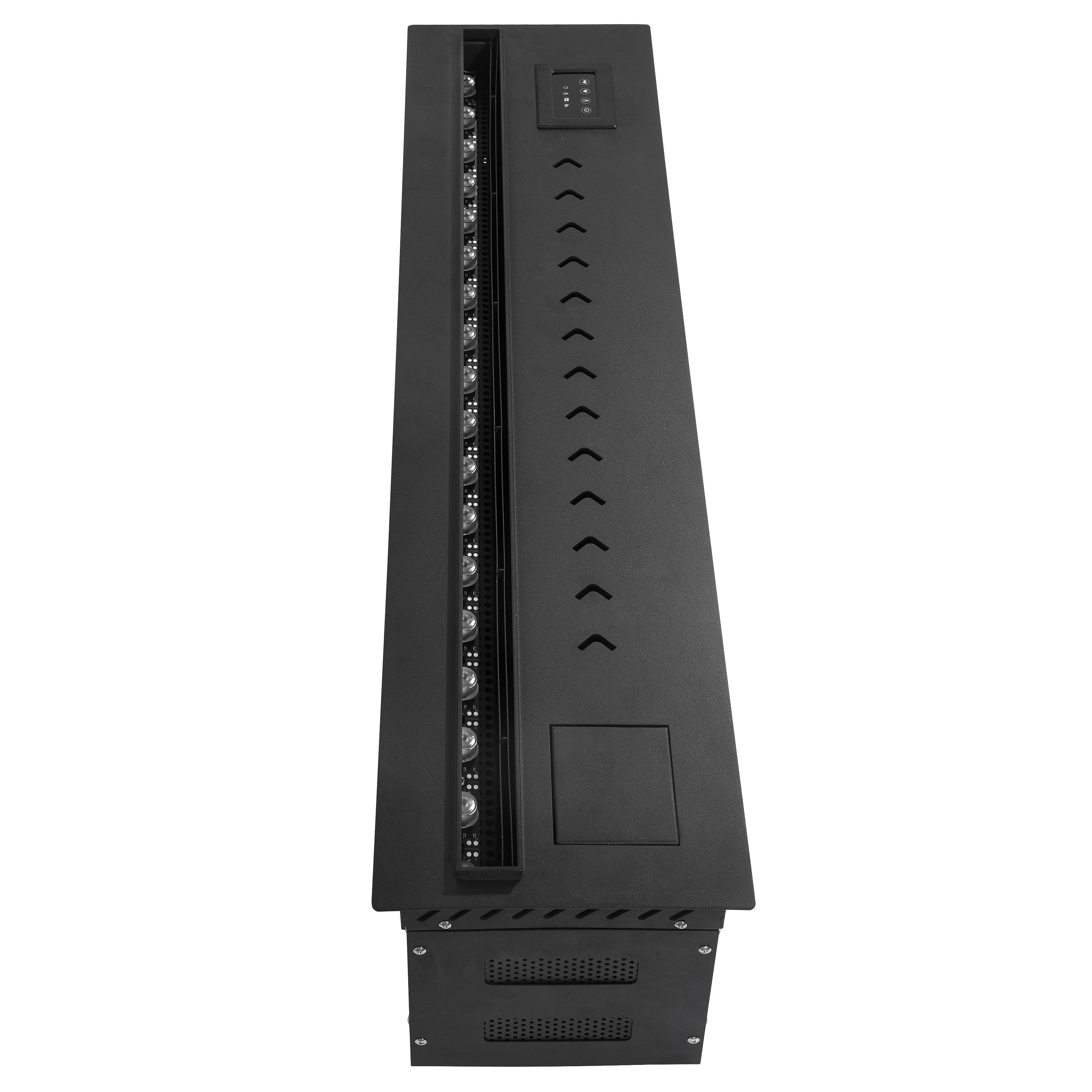 Modern Wood Decorative Wall Heater Insert LED Flame Hanging Remote Control Electric Fireplace Light Decor OEM Glass Power Timer