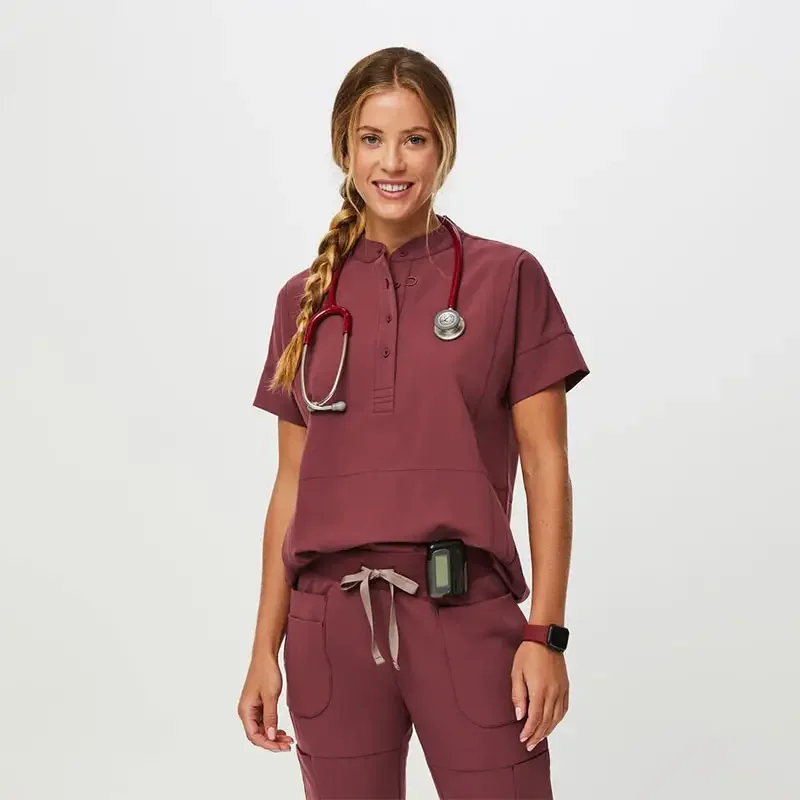 Bestex Custom Polyester Rayon Spandex Women Doctor Nursing Scrubs Medical Scrubs Uniforms Sets