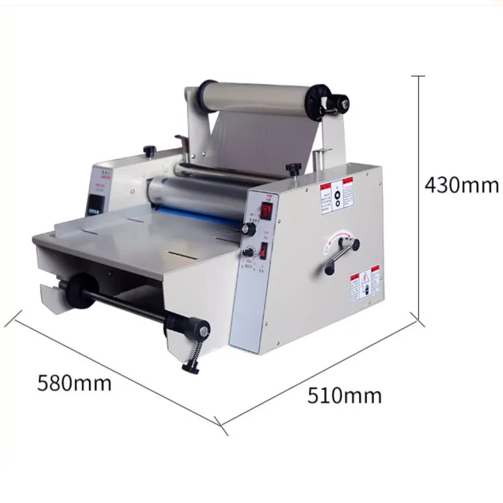 WD-380) Desktop A3 A4 size 365mm/14.3inch Steel Roller electric thermal film hot roll lamination machine