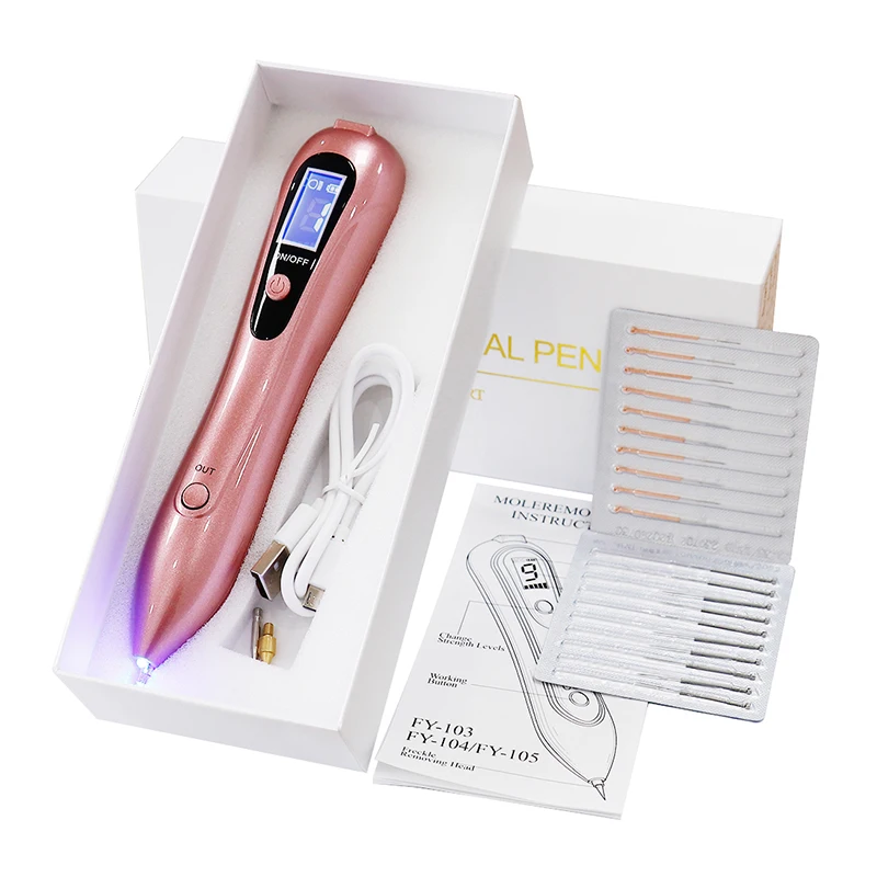 Best Price Laser Plasma Pen for Skin Tag Remover New Upgrade Pigment Tattoo Removal Machine Rose Gold Color Plasma Pen