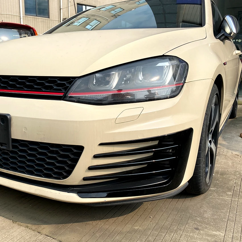 Front Bumper Fog Lamp Flag Stickers Body Kits for Volkswagen Golf MK7 GTI 2013 2016 Accessories