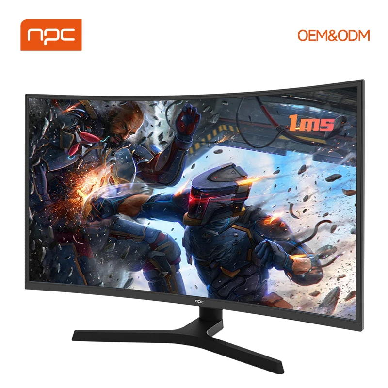 Gaming monitor 27 inch 165hz curved gaming pc monitor