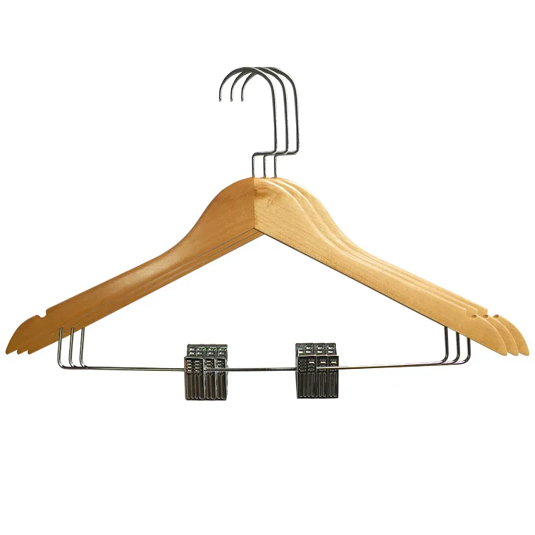 wholesale custom logo  wooden frame hanger personalized for pants