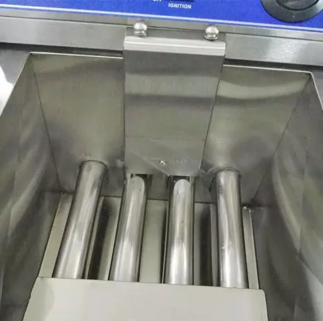 18 Litres kitchen equipment commercial table top fast food double tank gas fryer