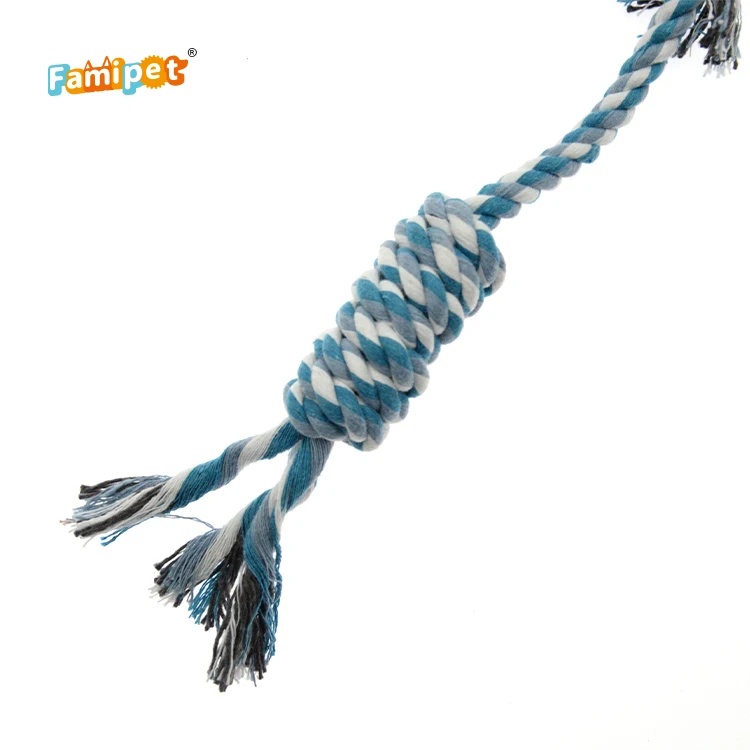 different size though crew cotton knot rope toy for puppy and large dogs