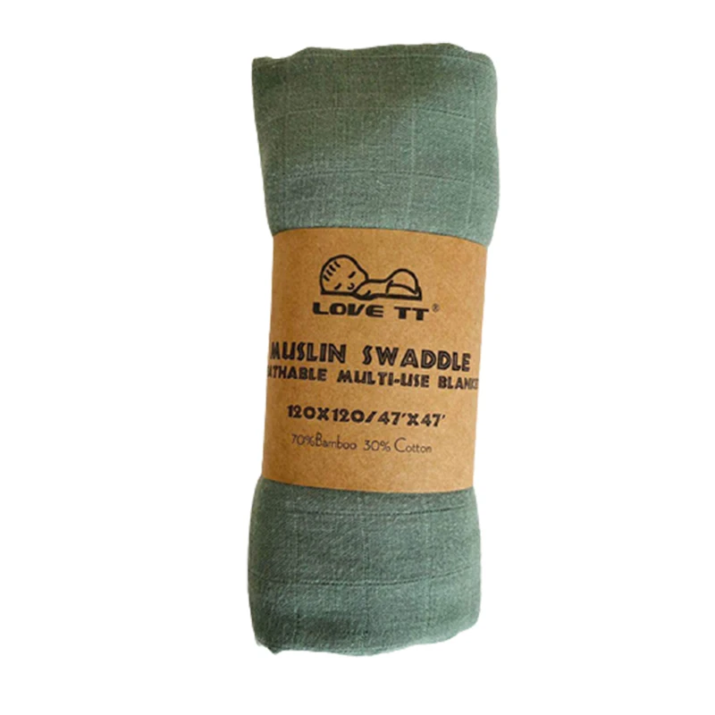 Cotton Gift Grow Premium Organic Blankets Unisex Wrap Textured Private Label Lovey Security Sublimation Wholesale Baby Blanket