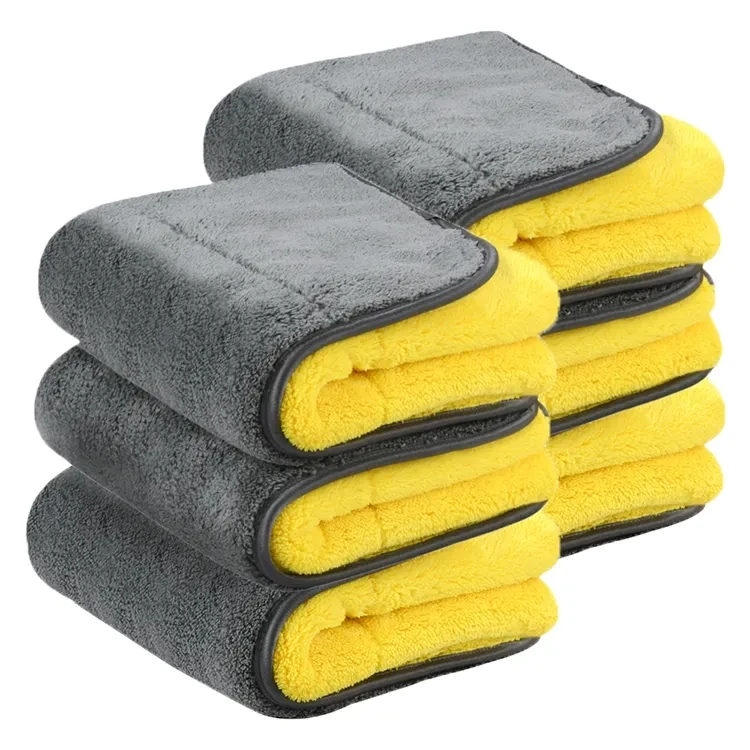 Wholesale car towel microfibre quick dry 800gsm coral velvet cleaning cloth wash towel for car