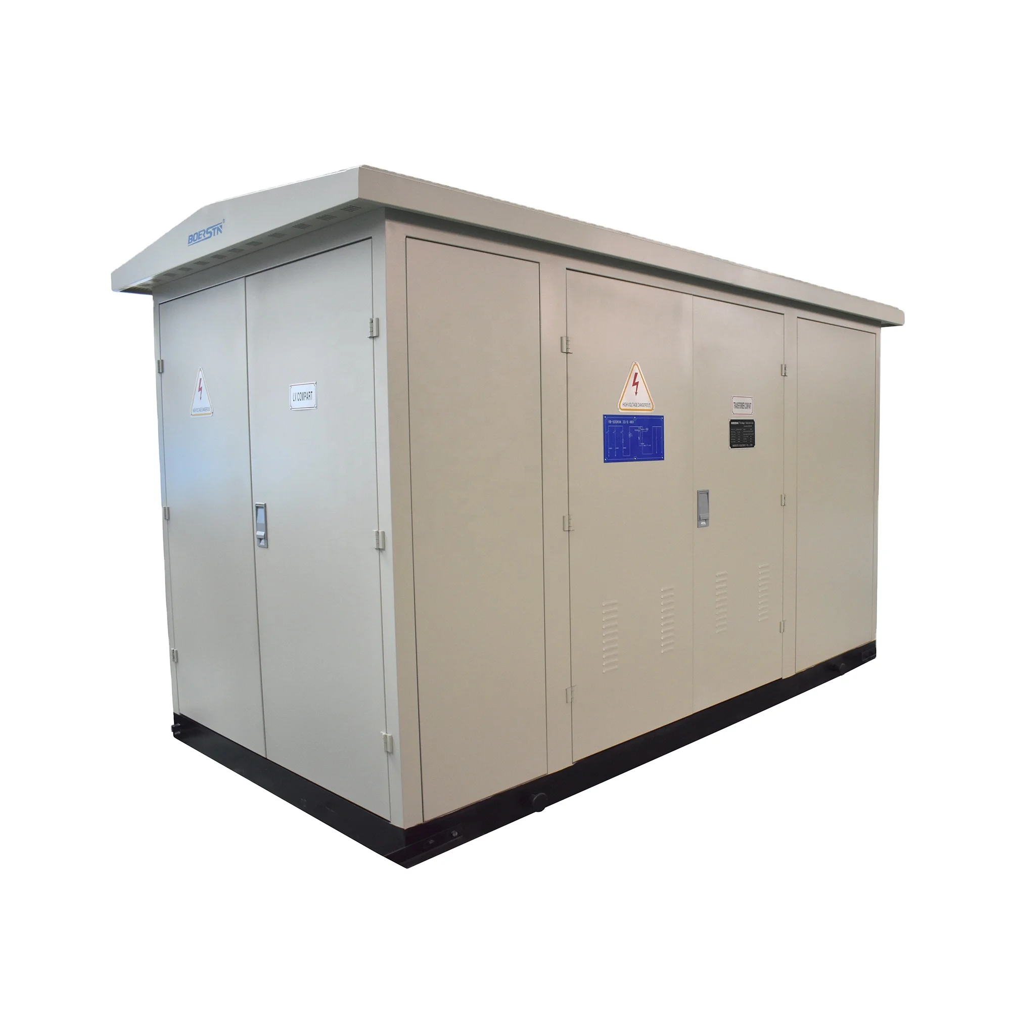 Three Phase Electrical Prefabricated Distribution Transformer Cubicle Sub Station
