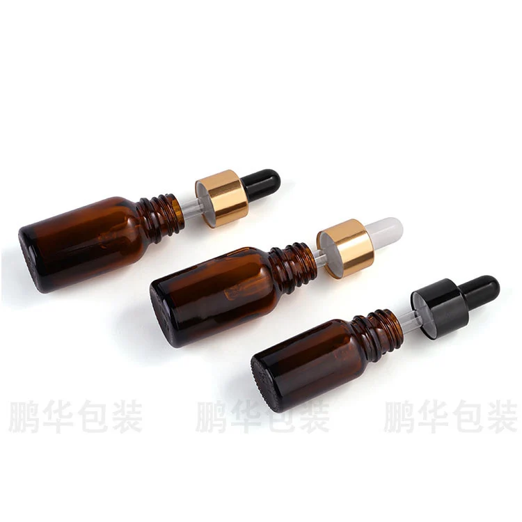 Amber 5ml 10ml 15ml 20ml  30ml 50ml 100ml Essential Oil Dropper Bottle With Screw Dropper Cap Glass Dropper Bottles wholesale