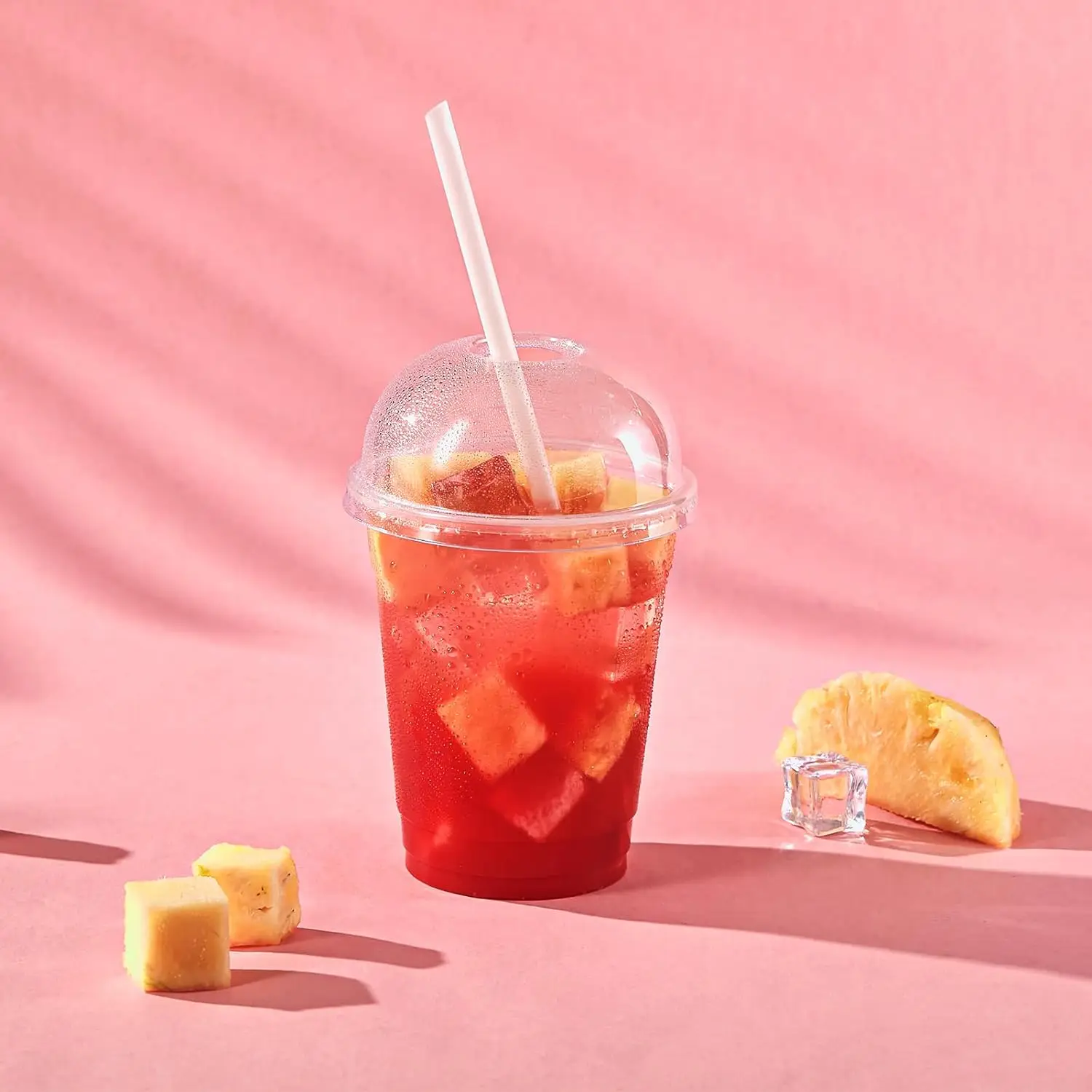 Clear PET Disposable  Plastic Cold Drink Coffee Bubble Tea Tea Cups With Lids Eco Friendly 12oz 14oz 20oz 32oz 16oz LOGO Custom