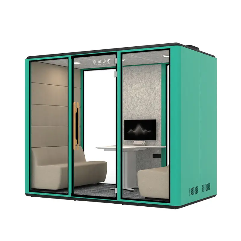 Aluminum Frame Acoustic Soundproof Office Work Booth Meeting Pod Privacy Mobile Office Phone Booth