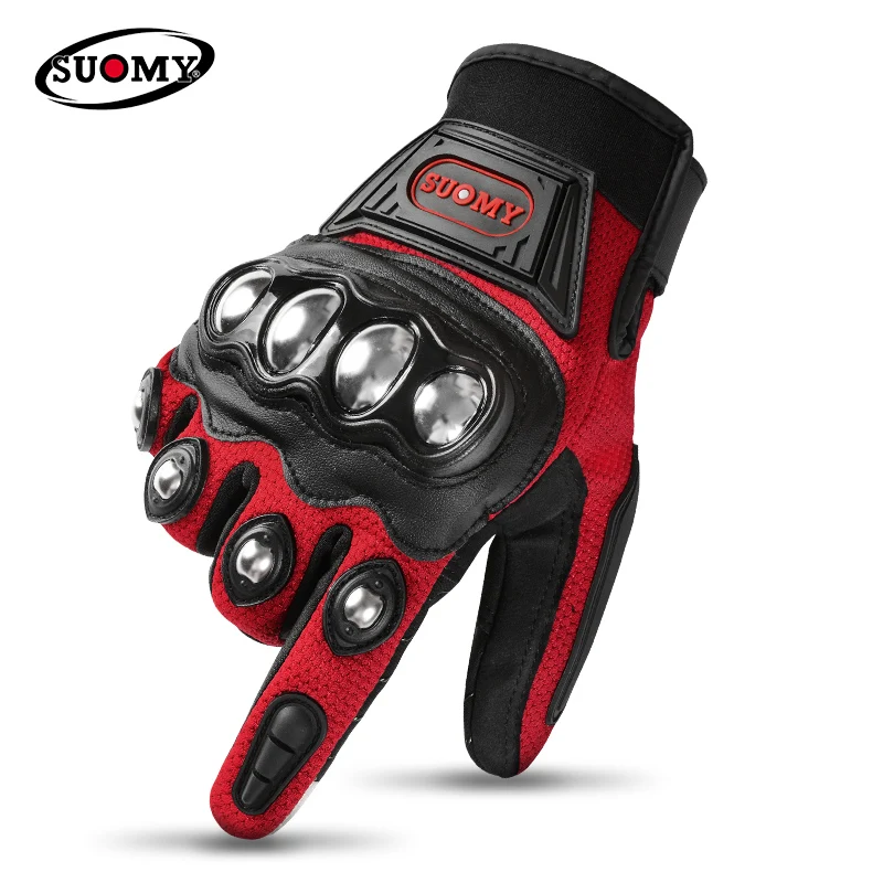 Hot Sale SUOMY Motorcycle Full Finger Gloves Stainless Steel Anti-Fall Gloves Touch Screen Motorcycle Gloves SU-35