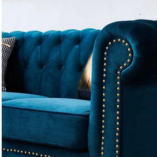 Тканевый диван для трех человек диваны гостиной бархатный Chesterfield