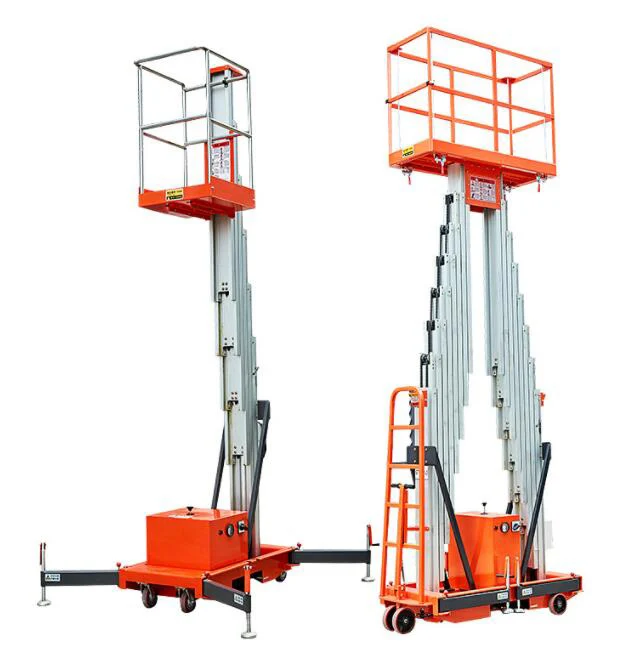 6M Vertical Electric Hydraulic Single Person Lift Platform Aluminum Portable Elevator Lift Small Indoor Lifting Crane With CE