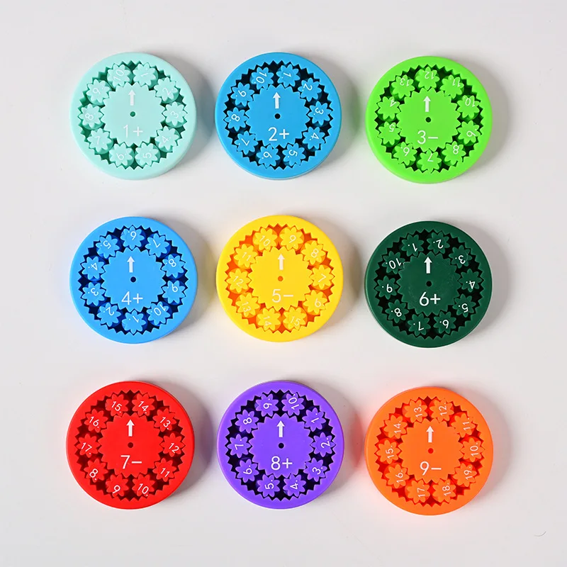 9PCS/Set Outdoor-Usable Educational Math Fidget Spinners Finger Gyros for Addition Subtraction Multiplication & Division
