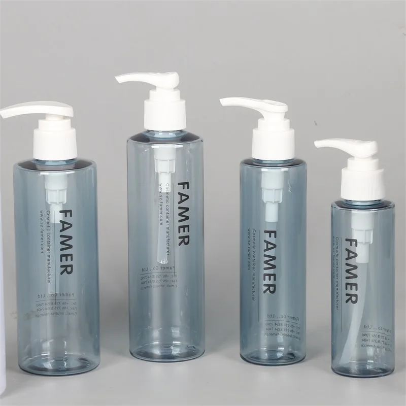 200 ml Body Pump Bottle Face wash container clear shampoo conditioner set lotion cosmetic packaging plastic soft bottle