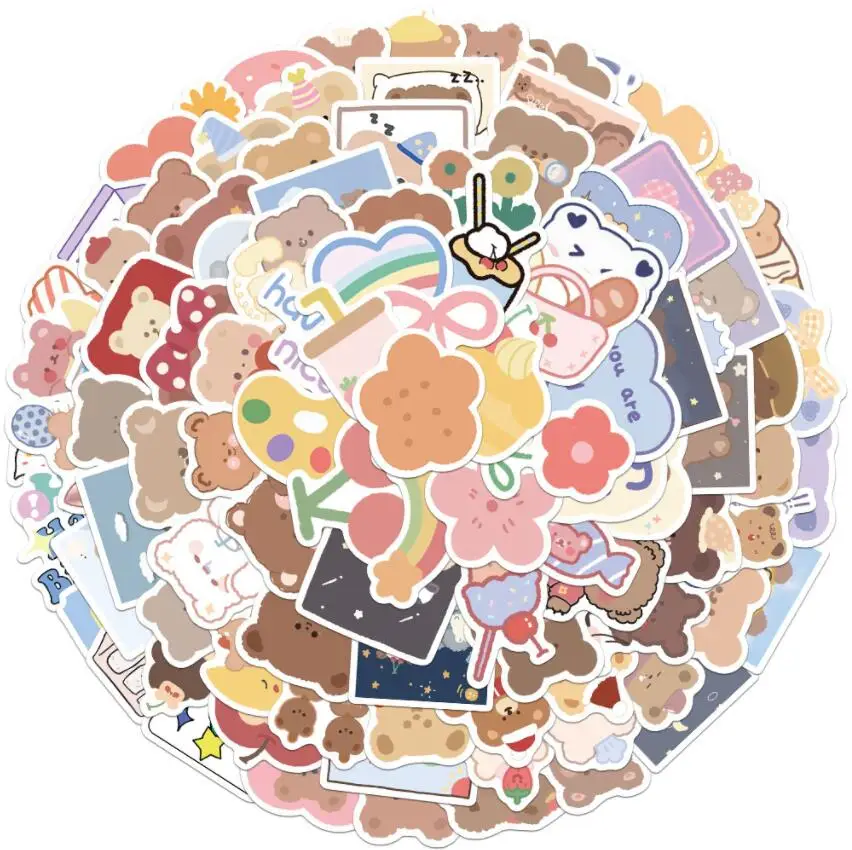 anime cartoon sticker pack pink stickers for water bottle