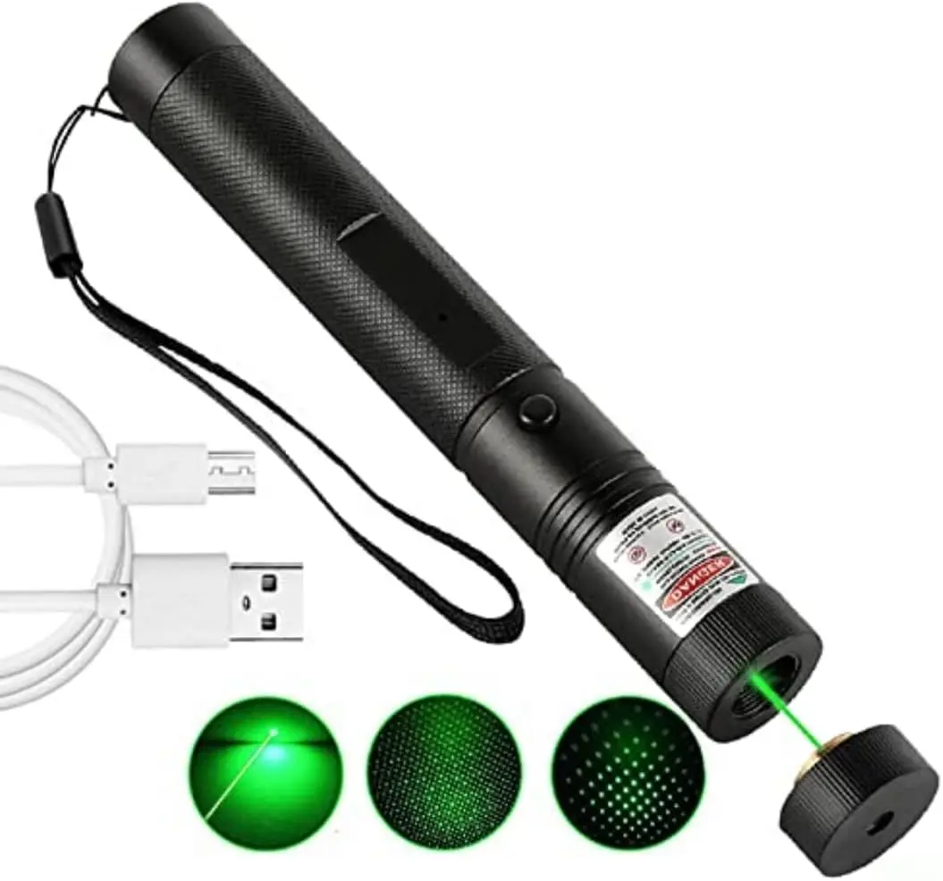 High Power Green Red Laser Pointer Outdoor Hunting & Teaching Tool Pet Interactive & Movement Green Cat Toy