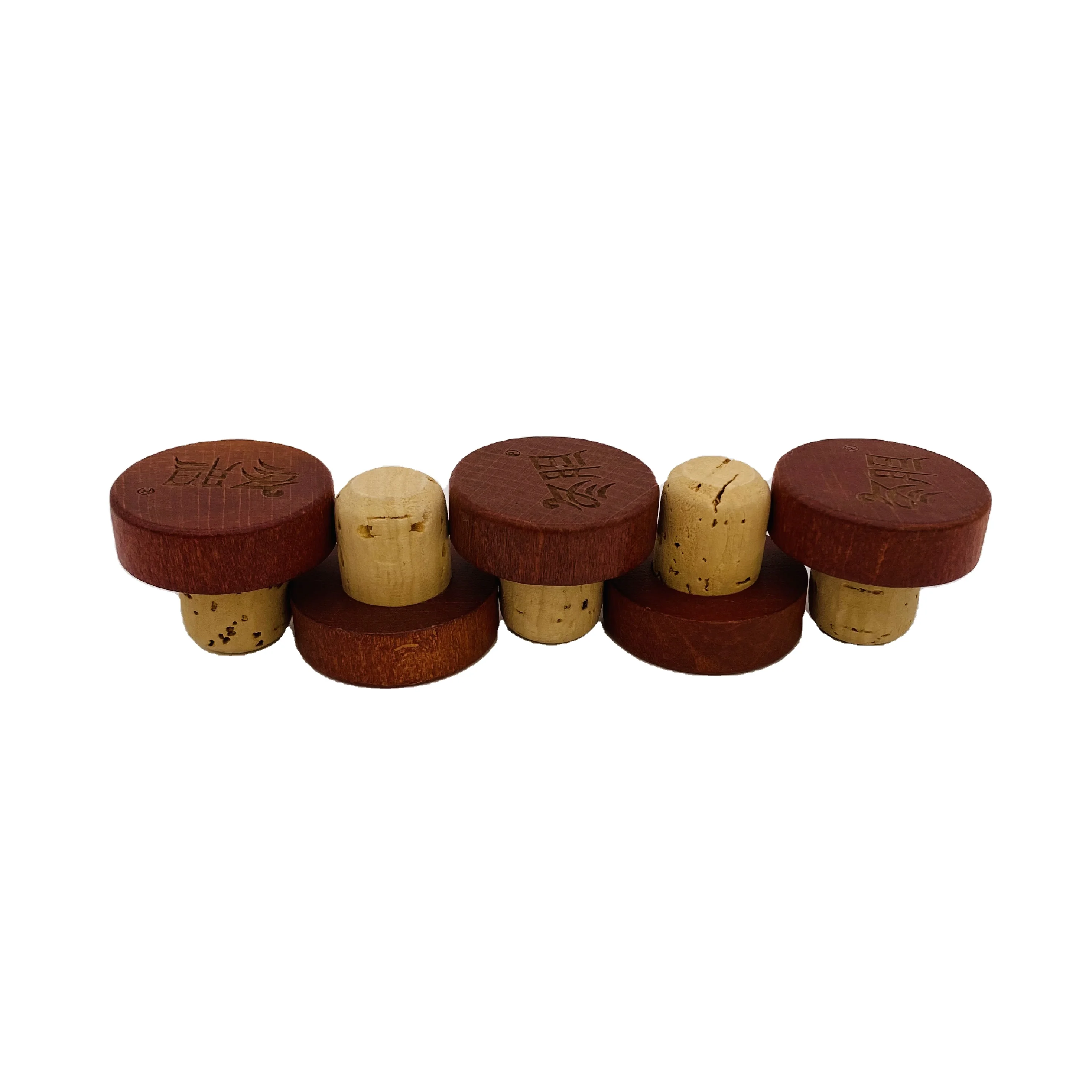 Custom Wine Bottle Stoppers Plastic Wood Low Moq Customized T Shape Synthetic Stopper resin Bar top Cork