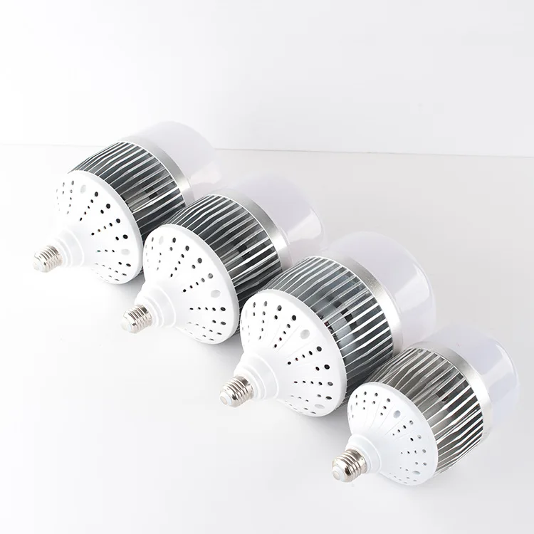 Fin LED Bulb Energy Saving LED Bulb Workshop Lighting Warehouse Workshop Mining Lamp E27 Screw Hole E40 Light bulb with fan
