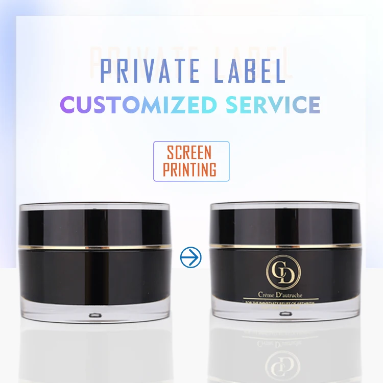 Hot Selling 5ml 10ml 15ml 30ml 50ml 100ml 200ml Round Custom Color Empty Acrylic Cosmetic Cream Jar