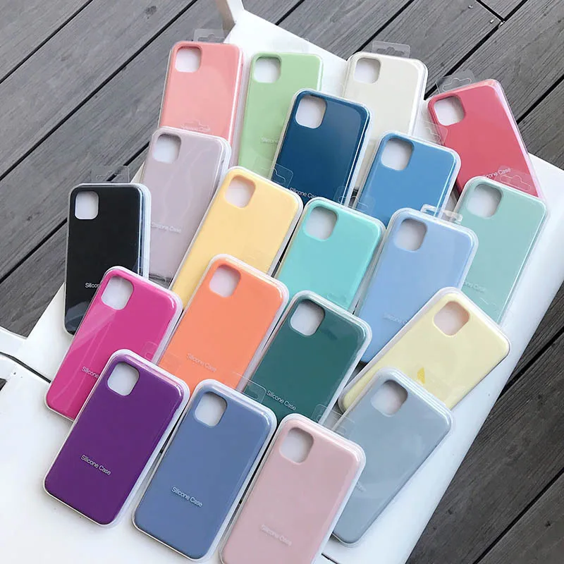 High Quality Soft Liquid Silicone Rubber For Iphone 13 Pro Max Phone Case With Original Logo TPU Mobile Phone 12 Cover Bag