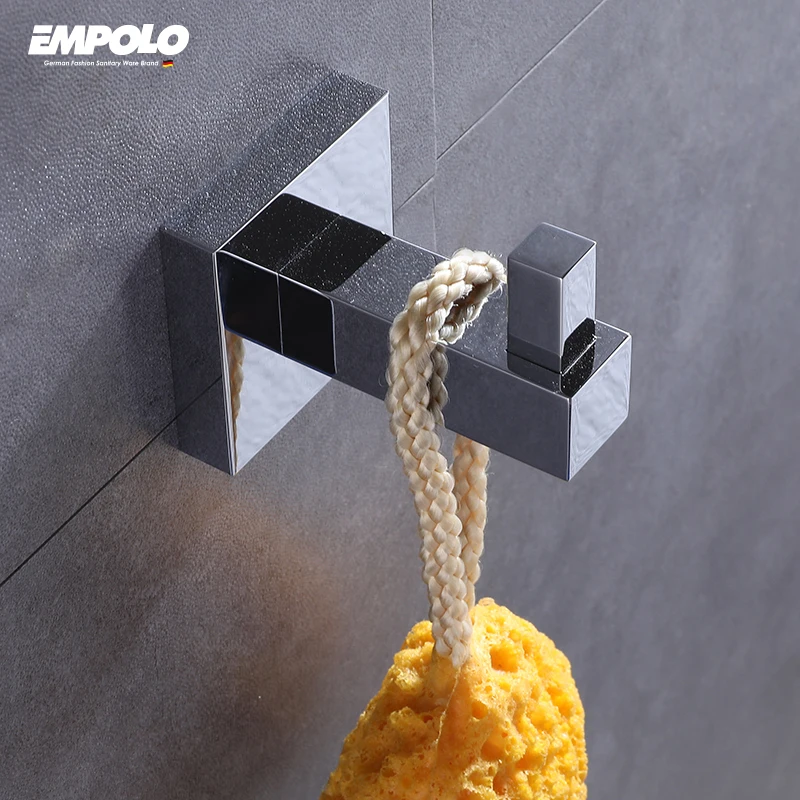 6 Pieces Solid Copper Wall Mounted Towel Ring Washroom Sanitary Fittings And Bathroom Accessories Set