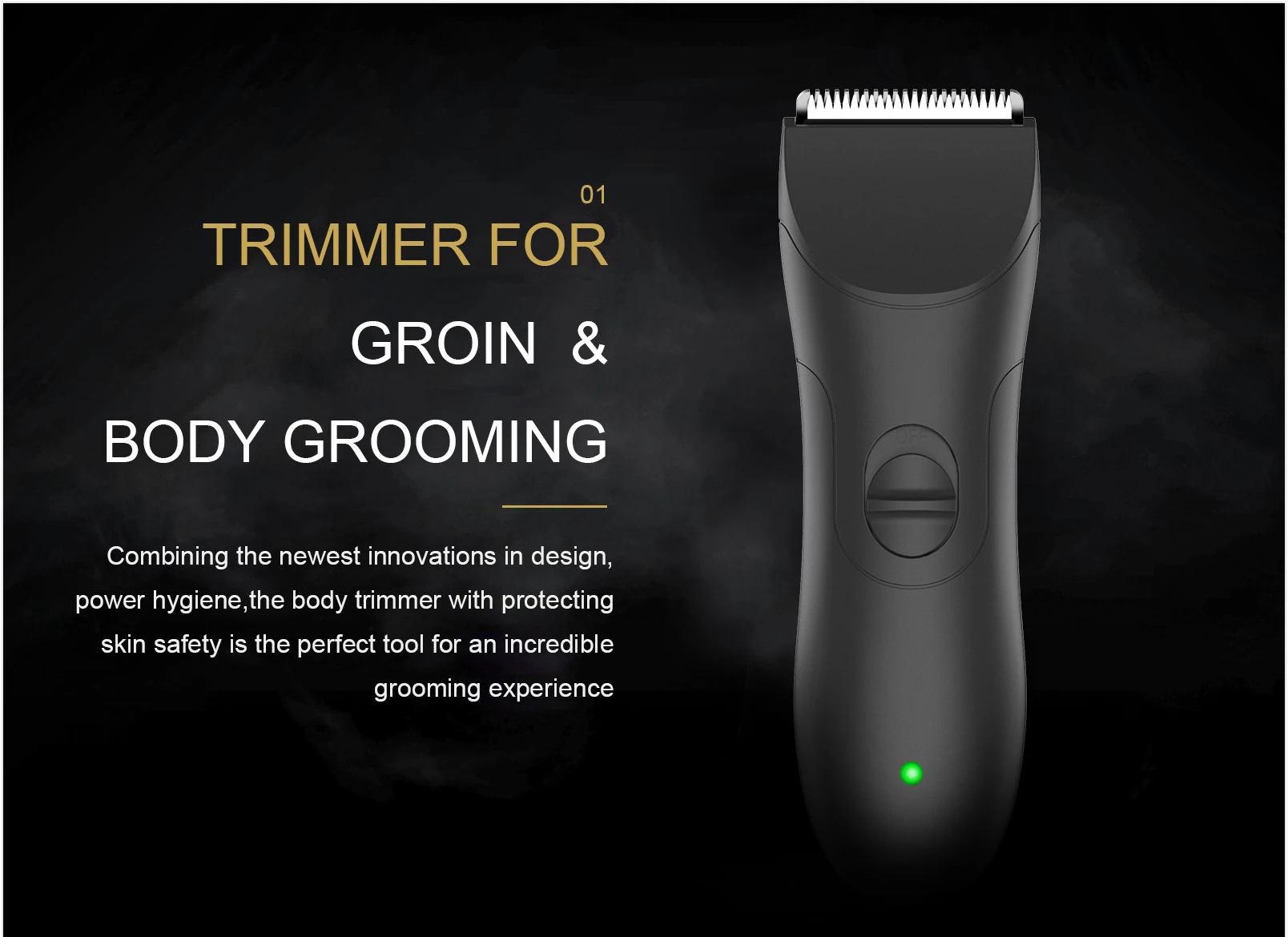 
Electric waterproof body groin manscaping hair trimmer for man and lady 