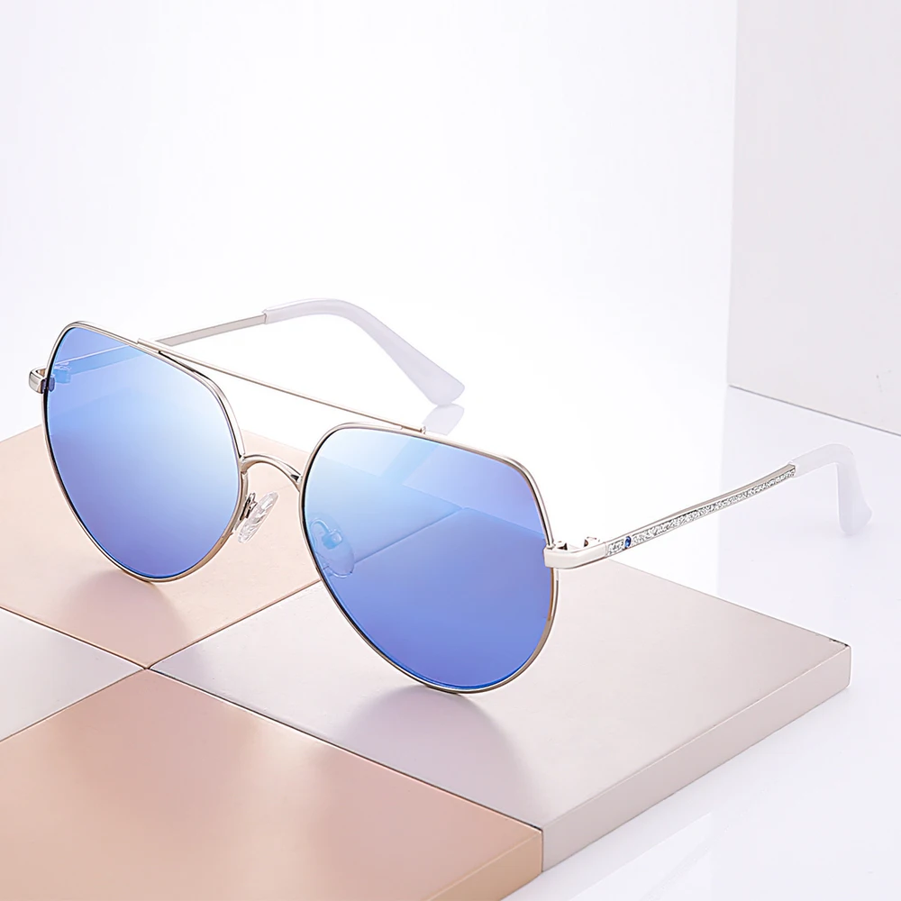 FHD17092 Cool anti-radiation 90s beach vintage coloured red blue mirror pilot glasses