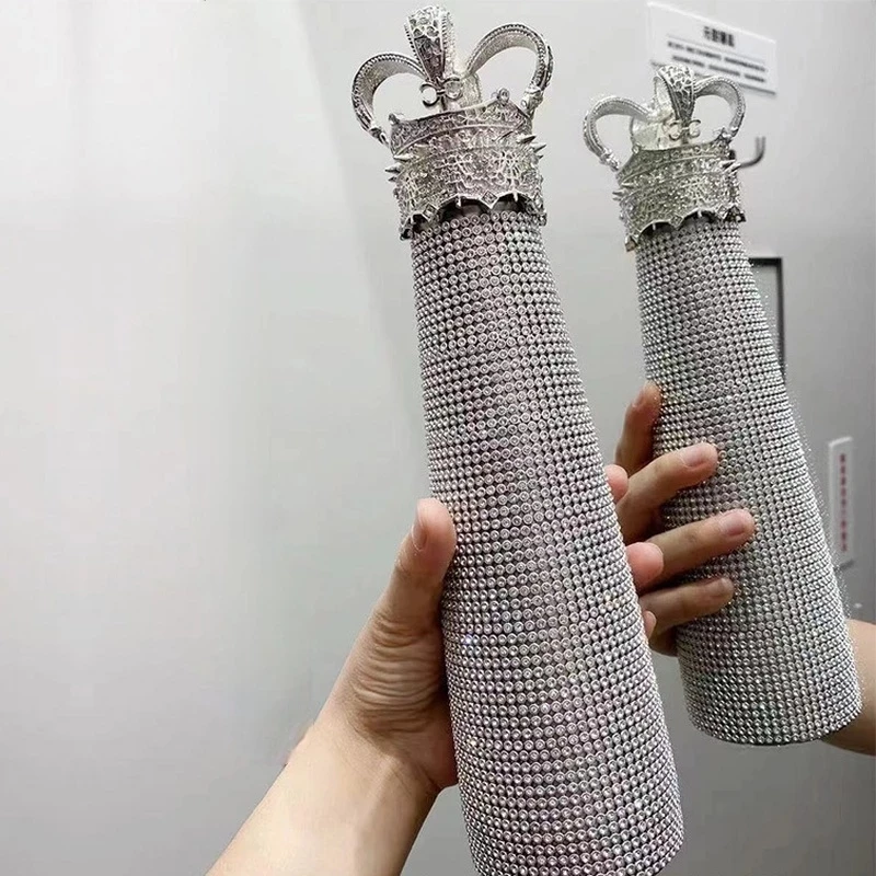 350 мл алмазная корона, термос, бутылки для воды, вакуумная фляжка из нержавеющей стали, кружка, рождественский подарок для мужчин и женщин