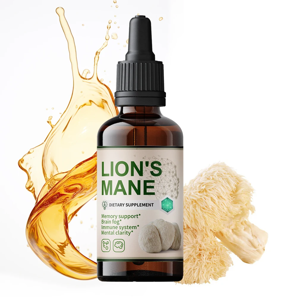OEM Lions Mane Supplement - Daily Mushroom Supplement for Memory, Focus & Clarity - Brain Booster - Lions Mane Tincture