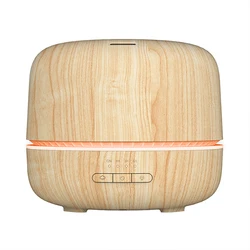 Wholesale Wooden Stand Wood Mood Light 300Ml 7 Rgb Lamp Night Aroma Diffuser Bottle