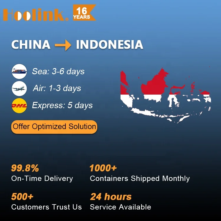 Door To Door Ocean Freight Forwarder Shipping Service From Yiwu Xiamen Ningbo Shanghai To Jakarta Belawan Surabaya Indonesia