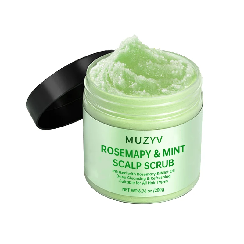 Private label hair treatment nourishing detox scalp scrub rosemary hair exfoliate scrub