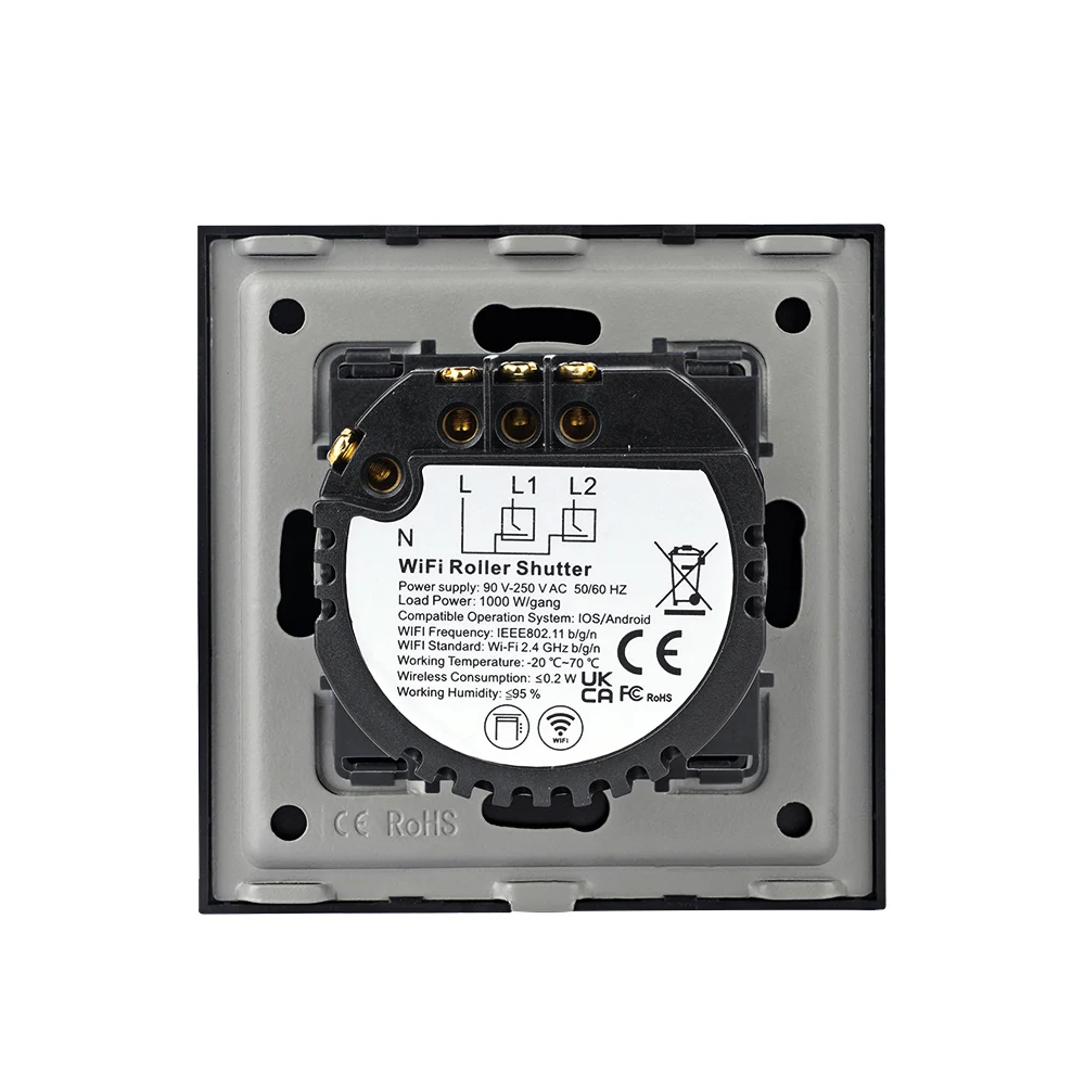 WiFi Roller Shutter Switch Neutral Required 3 Touch Buttons 4 mm Thickness switch smart