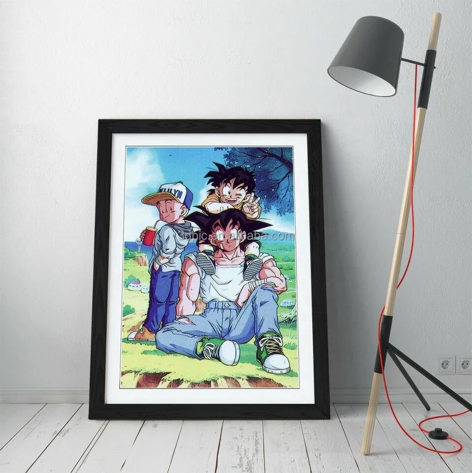 3d lenticular picture flip framed anime poster 3d framed printing in stock
