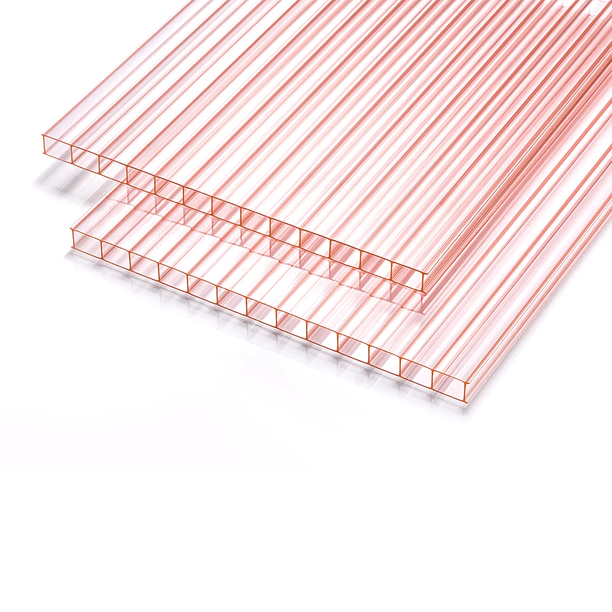 PC Hollow Sheet  garden  Greenhouse Polycarbonate Roof Twin wall Polycarbonate hollow Sheet