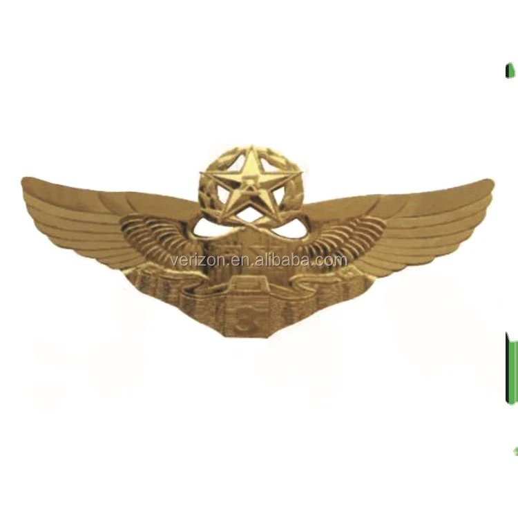 Custom Metal Pilot Wings Pin Badge With Different Designs, Metal Pin Badge With Butterfly Clasp