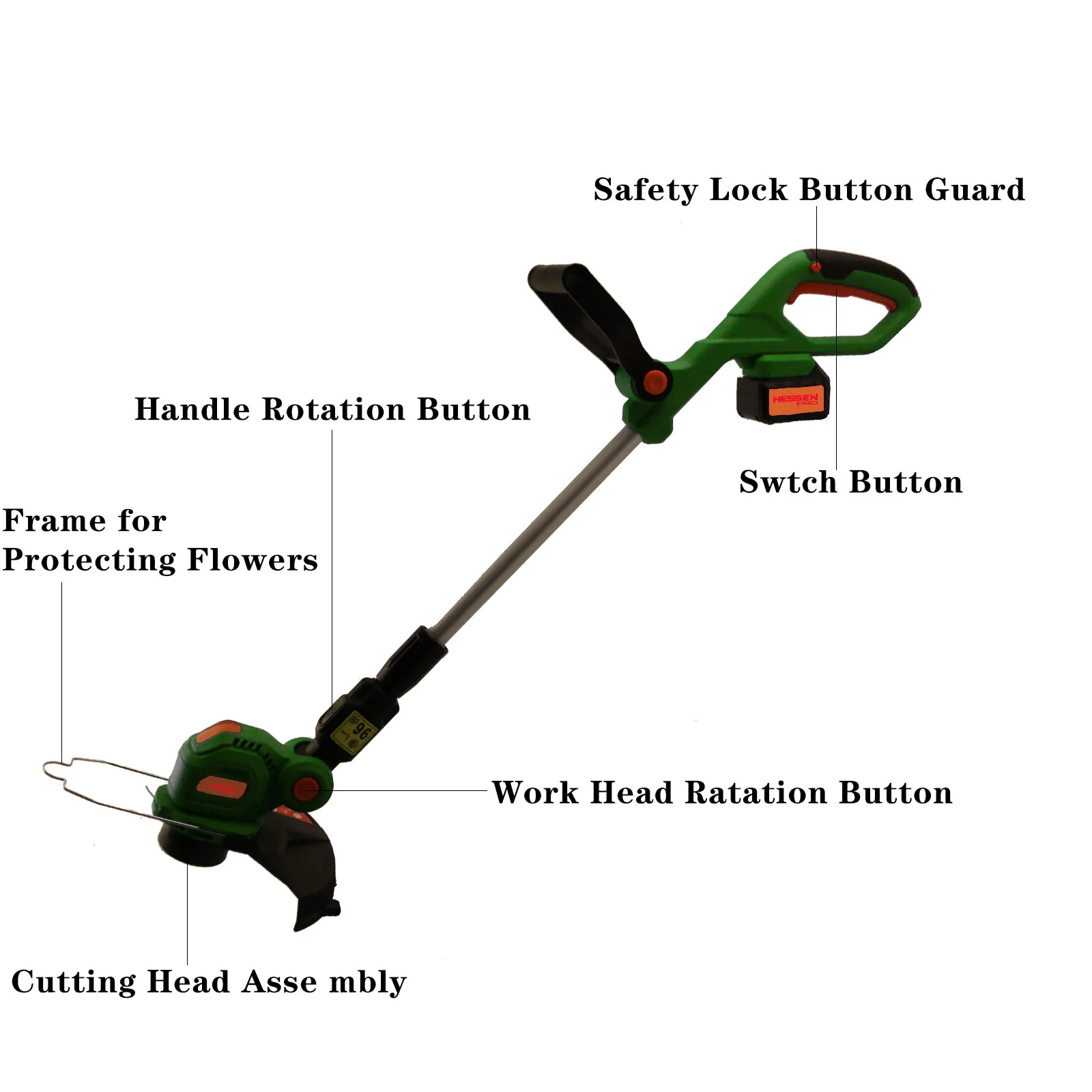 HCBC8602 New arrival 52cc cordless brush cutter
