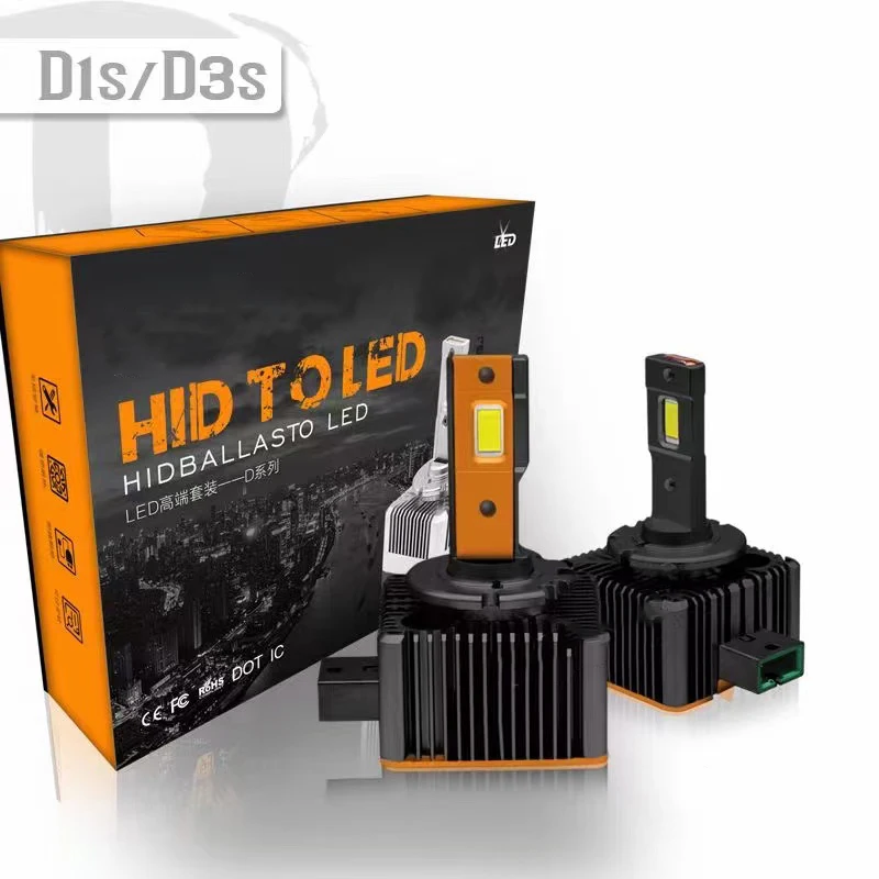 2022 new arrival black golden d2s led headlight bulb kit 35w 14000lm for the stock hid xenon bulb