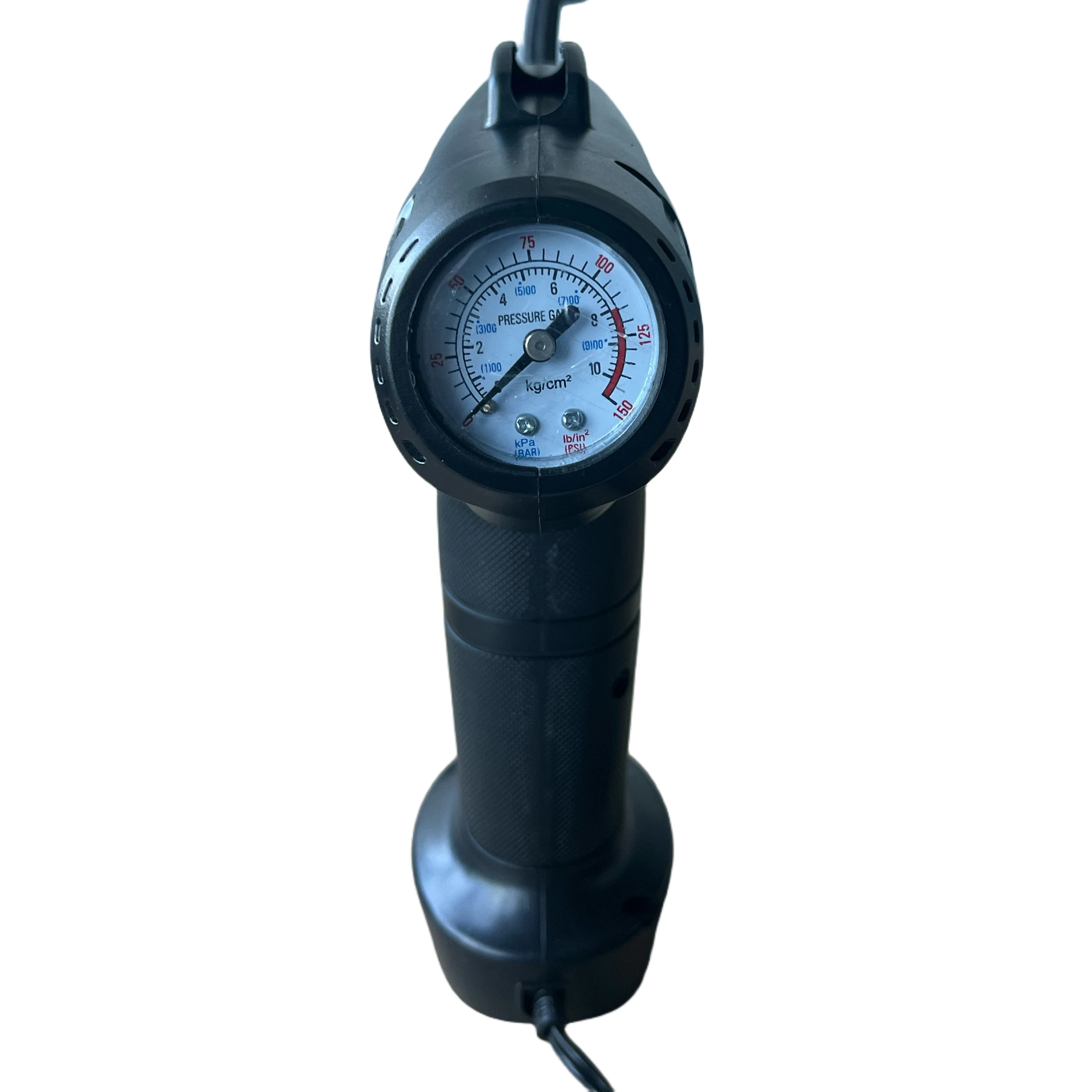 2024 New Design Portable Car Air Pump Factory Directly Sales Handheld Tire Inflator with Mechanical Pointer ABS Material