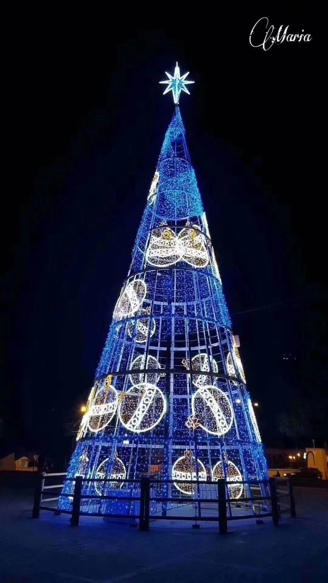 Enchanting Illuminated Christmas Tree - Magical Outdoor Winter Wonderland Decor