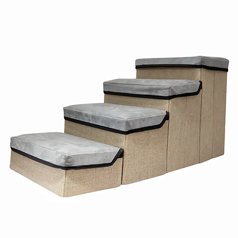 Collapsible Non-Slip Multipurpose Ladder Four Floors Detachable Washable Pet Ramp Dog Step Stairs