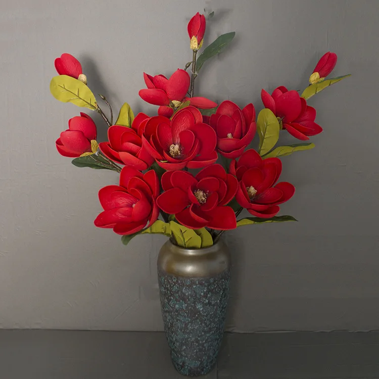 Artificial flower wall New Design Artificial Orchid Artificial Real Touch Green Orchids With Grass Preserved flower