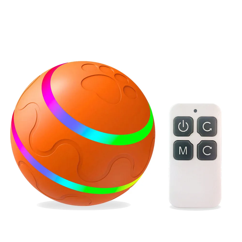 Remoter Control Smart Interactive Pet Toy TPU Wicked Ball for Cat Dog Led Light USB Rechargeable Bounce Pet Toy Ball