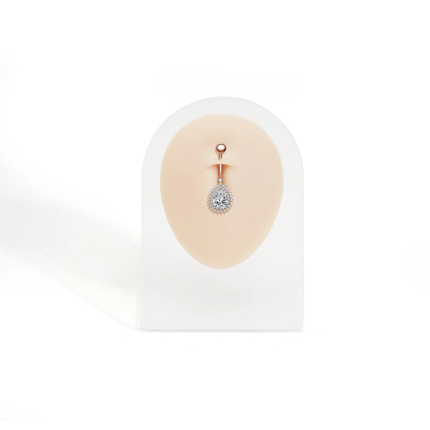 Silicone body part jewelry props silicon mold flexible plump lips navel earring ear jewellery piercings nose display for stand